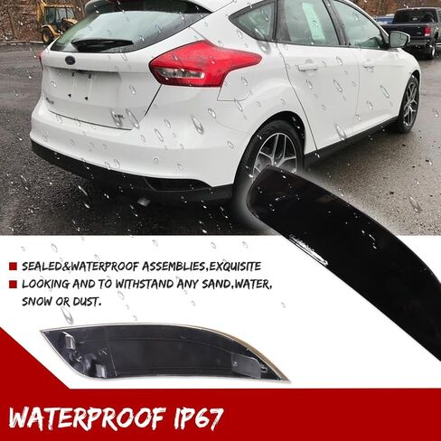 GTINTHEBOX عدسة مدخنة المصد الخلفي عاكس الضوء المساكن متوافق مع 2015 2016 2017 2018 Ford Focus Hatchback in Kuwait
