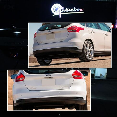 GTINTHEBOX عدسة مدخنة المصد الخلفي عاكس الضوء المساكن متوافق مع 2015 2016 2017 2018 Ford Focus Hatchback in Kuwait