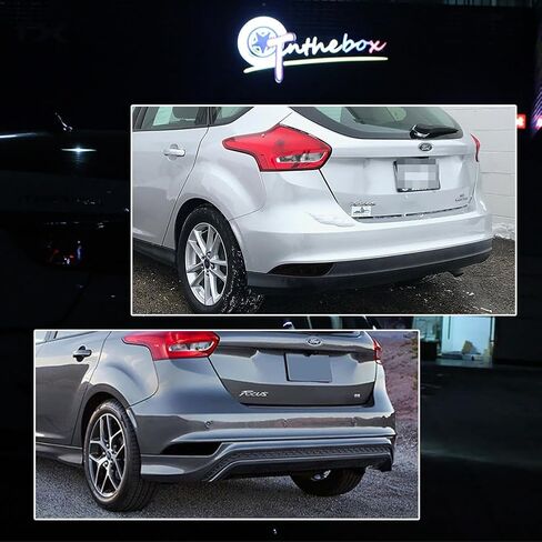 GTINTHEBOX عدسة مدخنة المصد الخلفي عاكس الضوء المساكن متوافق مع 2015 2016 2017 2018 Ford Focus Hatchback in Kuwait