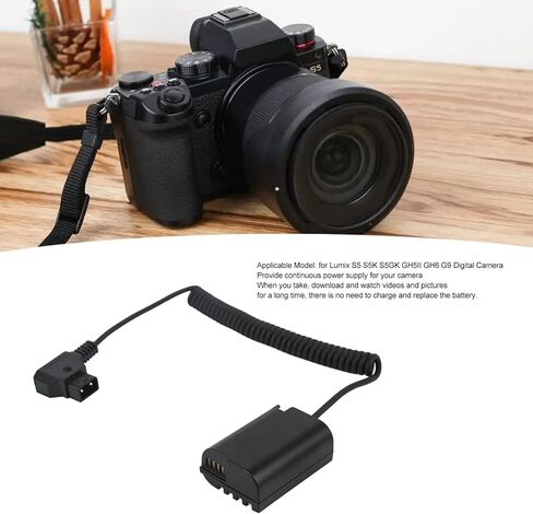 D Tap to DMW DCC17 بطارية الدمية، كابل ملفوف DMW BLK22 محول بطارية لكاميرا Lumix S5 S5K S5GK GH5II GH6 G9 الرقمية in Saudi Arabia