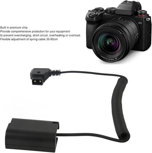 D Tap to DMW DCC17 بطارية الدمية، كابل ملفوف DMW BLK22 محول بطارية لكاميرا Lumix S5 S5K S5GK GH5II GH6 G9 الرقمية in Saudi Arabia
