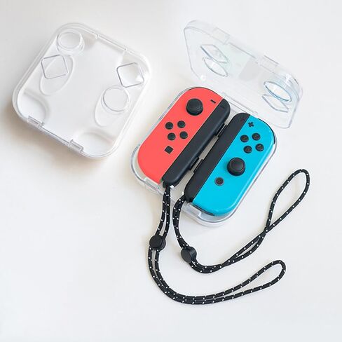 حافظة تخزين TYUANDOUER لجهاز Switch Joy-Con، صندوق حماية لوحدة التحكم في التبديل متوافق مع Nintendo Switch/OLED Joy-Con، حافظة شفافة محمولة لجهاز JoyCon مع إغلاق مغناطيسي ووسادة سيليكون - أبيض in Kuwait