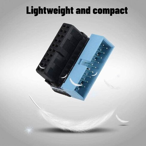 5PCS USB 3.0 19-Pin Motherboard Connector Internal Header, Male to Female Extension Adapter Down Angled 90 Degree for Motherboard Mainboard, Multi-Layer Circuit Board Connection. in Saudi Arabia