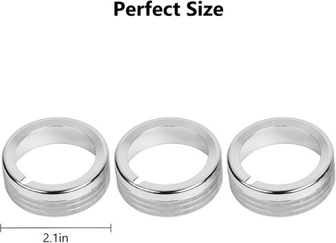 for 2007-2012 Dodge Nitro, for 2007-2012 Jeep Liberty, Air Conditioner Button Trim Cover Ring (Silver) in Saudi Arabia