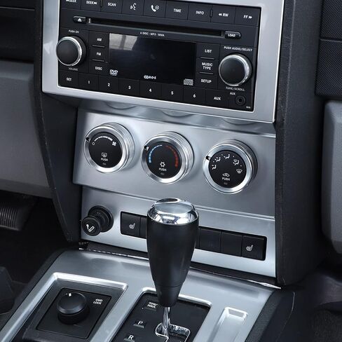 for 2007-2012 Dodge Nitro, for 2007-2012 Jeep Liberty, Air Conditioner Button Trim Cover Ring (Silver) in Saudi Arabia