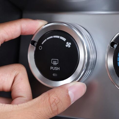 for 2007-2012 Dodge Nitro, for 2007-2012 Jeep Liberty, Air Conditioner Button Trim Cover Ring (Silver) in Saudi Arabia