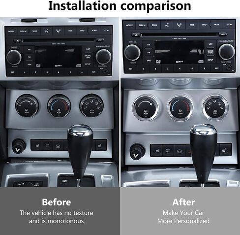 for 2007-2012 Dodge Nitro, for 2007-2012 Jeep Liberty, Air Conditioner Button Trim Cover Ring (Silver) in Saudi Arabia
