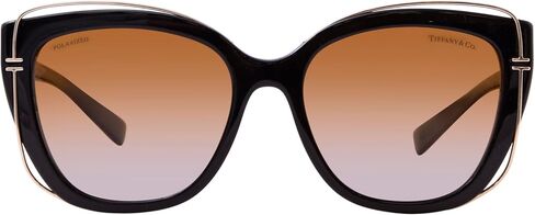 نظارة شمسية تيفاني آند كو بإطار أسود، عدسات بولارية متدرجة باللون البني، 54 ملم in Kuwait