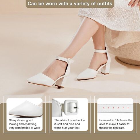 Weyuysfe Women Pumps Shoes Closed Toe Heels for Women Party Wedding Fashion Shoes Dress Shoes for Women Black White High Heels 2.5 Inch in Saudi Arabia