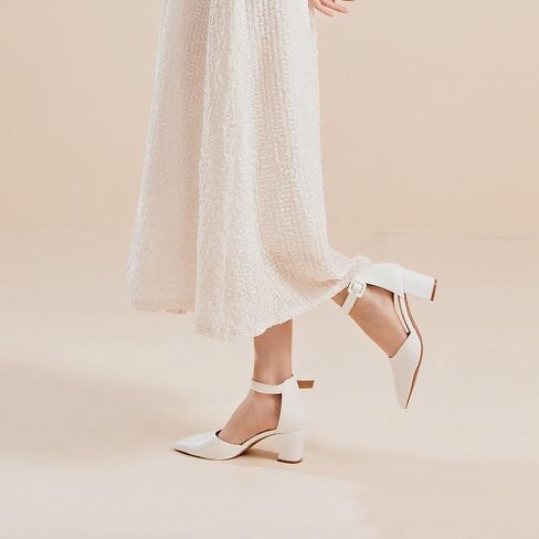 Weyuysfe Women Pumps Shoes Closed Toe Heels for Women Party Wedding Fashion Shoes Dress Shoes for Women Black White High Heels 2.5 Inch in Saudi Arabia