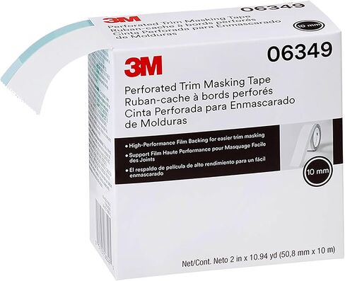 3M Perforated Trim Masking Tape 06349, Molding Paint Protection, Trim Lifting Tape, Hand Tearing, 10 mm Hard Band, 50.8 mm x 10 m in Saudi Arabia