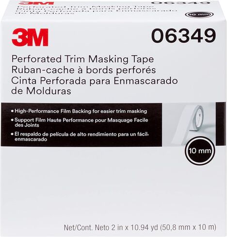 3M Perforated Trim Masking Tape 06349, Molding Paint Protection, Trim Lifting Tape, Hand Tearing, 10 mm Hard Band, 50.8 mm x 10 m in Saudi Arabia