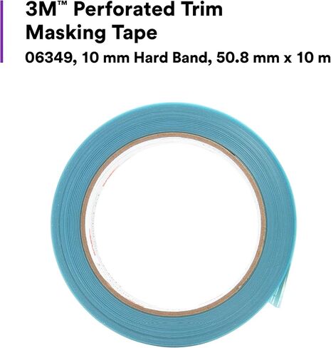 3M Perforated Trim Masking Tape 06349, Molding Paint Protection, Trim Lifting Tape, Hand Tearing, 10 mm Hard Band, 50.8 mm x 10 m in Saudi Arabia