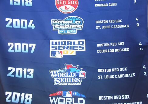 لافتة أبطال سلسلة Bos 9 World RED sox، علم البطولة الداخلية in Kuwait