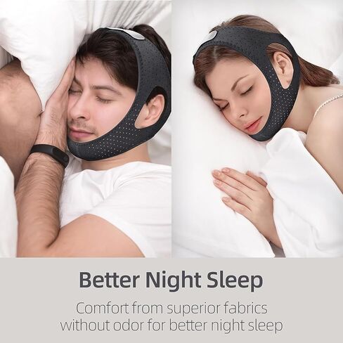 حزام الذقن المضاد للشخير لمستخدمي CPAP، شرائط الذقن لتقليل الشخير، محلول إيقاف الشخير، أجهزة ضغط مرنة مضادة للشخير، شعر على العصا، لا يبهت، نوم مريح وصديق للبشرة in Saudi Arabia