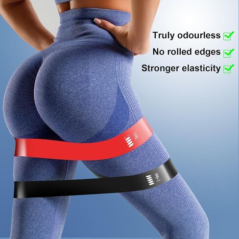 Exercise Bands Set,Resistance Exercise with Instruction Guide and Carry Bag - Set of 5 Fitness Elastic Bands for Working Out, Exercise,Gym,Training,Yoga in Saudi Arabia