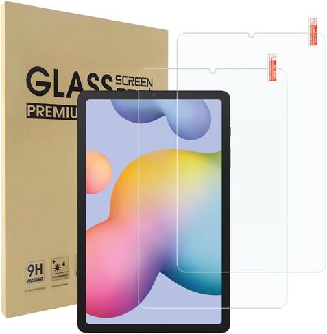 واقي شاشة مكون من عبوتين متوافق مع Samsung Galaxy Tab S6 Lite 10.4 بوصة 2024/2022/2020 (SM-P620/SM-P625/SM-P613/SM-P619/SM-P610N/P615)، طبقة زجاجية مقسى، مضادة لـ خدش، سهل التركيب in Kuwait