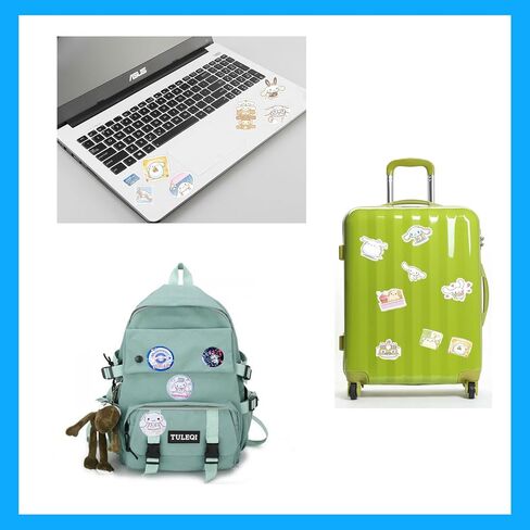 مجموعة اللوازم المدرسية اللطيفة Cinnamoroll مجموعة هدايا اللوازم المكتبية Kawaii بما في ذلك أقلام الحبر الجل وملصقات مقلمة وملصقات شارة الهوية ودبابيس الأزرار وسلسلة المفاتيح وسلسلة الهاتف وحامل حلقة الهاتف in Kuwait