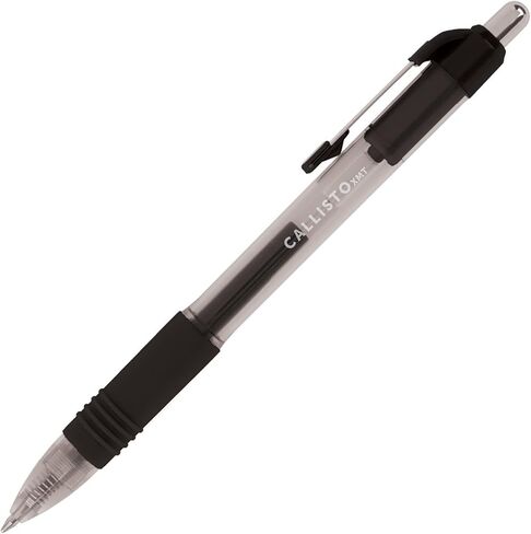 أقلام جل قابلة للسحب ذات قبضة ناعمة من Office Depot، نقطة دقيقة جدًا، 0.5 مم، أسطوانة سوداء شفافة، حبر أسود، عبوة مكونة من 12 قلمًا in Saudi Arabia
