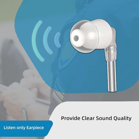 Retevis Speaker Mic Earpiece, 3.5mm Listen only earpiece, Compatible with Motorola Kenwood Retevis Speaker Mic, Coil Tube Design, for Police Security and Law Enforcement Use(4 Pack) in Saudi Arabia
