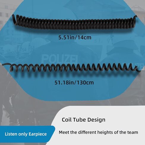 Retevis Speaker Mic Earpiece, 3.5mm Listen only earpiece, Compatible with Motorola Kenwood Retevis Speaker Mic, Coil Tube Design, for Police Security and Law Enforcement Use(4 Pack) in Saudi Arabia