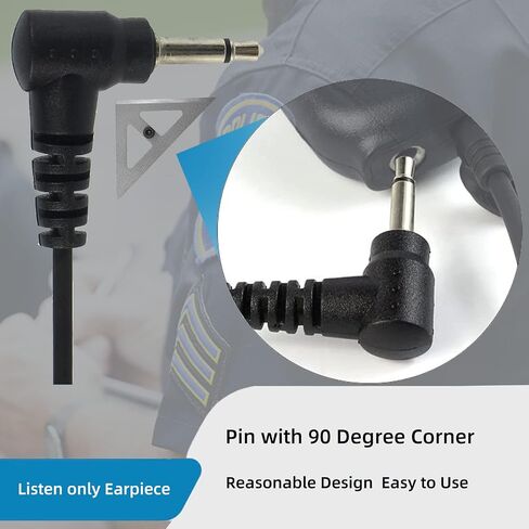 Retevis Speaker Mic Earpiece, 3.5mm Listen only earpiece, Compatible with Motorola Kenwood Retevis Speaker Mic, Coil Tube Design, for Police Security and Law Enforcement Use(4 Pack) in Saudi Arabia