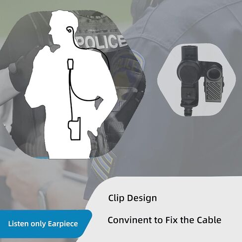 Retevis Speaker Mic Earpiece, 3.5mm Listen only earpiece, Compatible with Motorola Kenwood Retevis Speaker Mic, Coil Tube Design, for Police Security and Law Enforcement Use(4 Pack) in Saudi Arabia