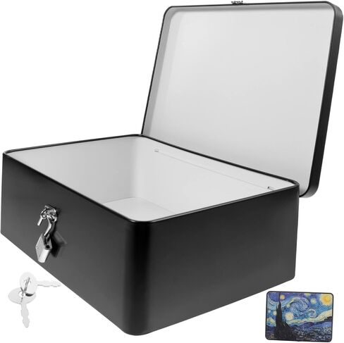 Box Storage Tin Box with Lock Secret Storage Box Storage Cubes with Lid Safe Small Jewelry Organizer Box Cookie Containers Storage Box with Lid Tinplate Can Vintage Storage Box Key in Saudi Arabia