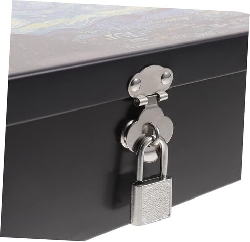 Box Storage Tin Box with Lock Secret Storage Box Storage Cubes with Lid Safe Small Jewelry Organizer Box Cookie Containers Storage Box with Lid Tinplate Can Vintage Storage Box Key in Saudi Arabia