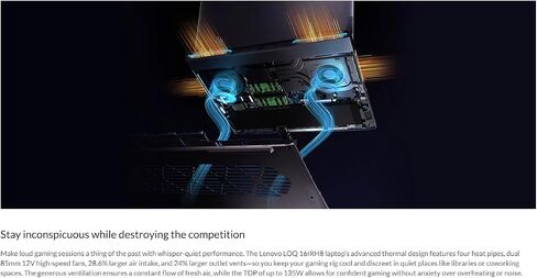 Lenovo LOQ 16" 144Hz WUXGA Gaming Laptop, GeForce RTX 4050, Intel Core i5-13500H, 64GB DDR5 RAM, 2TB PCIe SSD, Webcam, Backlit Keyboard, RJ-45, Wi-Fi 6, Windows 11 Home, Grey in Saudi Arabia