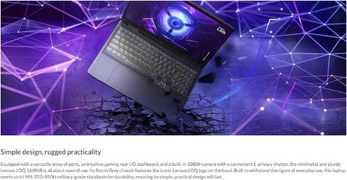 Lenovo LOQ 16" 144Hz WUXGA Gaming Laptop, GeForce RTX 4050, Intel Core i5-13500H, 64GB DDR5 RAM, 2TB PCIe SSD, Webcam, Backlit Keyboard, RJ-45, Wi-Fi 6, Windows 11 Home, Grey in Saudi Arabia
