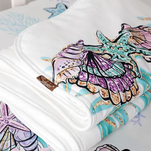 3PCS Crib Bedding Set Baby Minky Blanket Nursery Bed Skirt Set for Baby Girls & Boys (African Forests) in Saudi Arabia