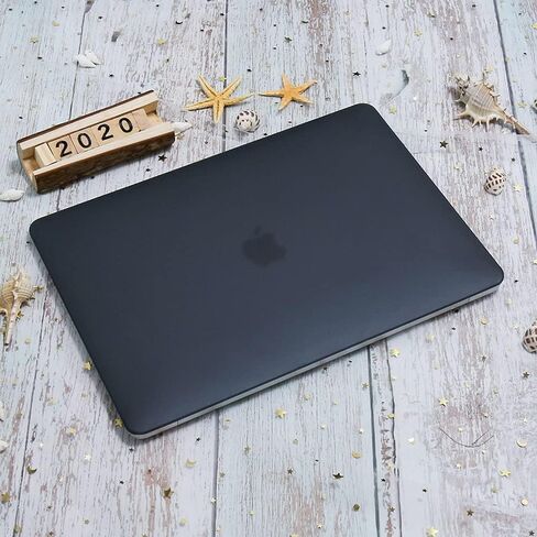 حافظة T Tersely لجهاز MacBook Air 13 بوصة 2020 2019 2018 الإصدار A2337 M1 A2179 A1932، غطاء بلاستيكي صلب وغطاء لوحة المفاتيح متوافق مع MacBook Air 13 بوصة مع شاشة Retina - أسود in Saudi Arabia