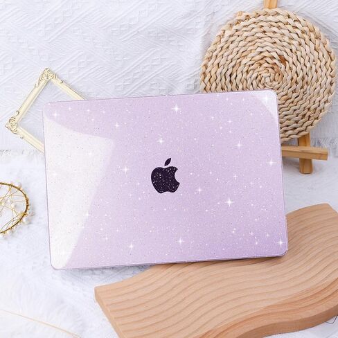 Case Compatible with MacBook Air 13.6 inch 2022 2023 2024 Release M3 A3113 M2 A2681, Plastic Hard Shell Case with Keyboard Cover for MacBook Air 13.6 inch, Black Glitter in Saudi Arabia