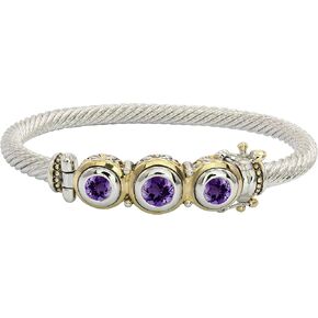 سوار من مجموعة John Medeiros الجميلة من مجموعة Beijos بثلاثة أحجار زركونيا مكعبة مع مشبك إغلاق مخفي... in Kuwait