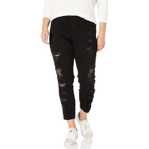 dollhouse Women's Size Front and Back Destructed Junior Plus Medium Skinny