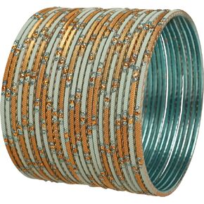 Touchstone Indian Fresh Bollywood Fashion Handcrafted Enchanting Designer Jewelry Bracelets Bangle. Set of 24. for Women.