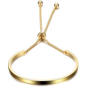 Adjustable Slider Bracelets Delicate Snake Chain Band Bracelet Thin Dainty Bracelet Adjustable Slider Chain Bracelet Jewelry Gift for Women Girls