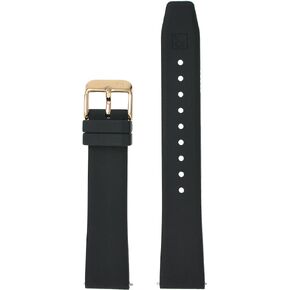 Steinhausen Arbon Premium Silicone Watch Bands - Quick Release - Soft Rubber - Waterproof - Interchangable Replacement Bands - Premium Assorted Colors (20 MM, Black/Rose Gold)