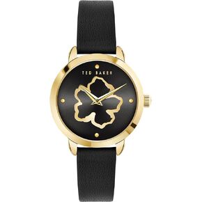 Ted Baker Ladies Black Vegan Leather Strap Watch (Model: BKPFLS3029I)