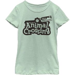 Animal Crossing Kids' Bw New Horizons Logo T-Shirt