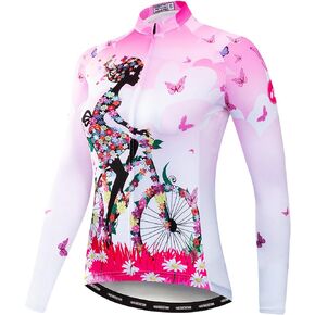 Hotlion Women's Cycling Jersey Long Sleeve Bike Jacket Autumn Bicycle Clothing Tops
