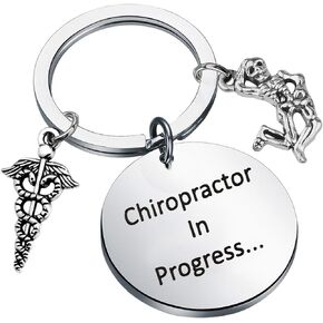 CENWA Chiropractic Student Gift Chiropractic DC Student Gift Chiropractor In Progress Keychain Best Chiropractor Gift