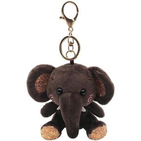 Plush Soft Elephant Doll Keyring Pendant Keychain Key Chain For Bag Car Key (Grey)