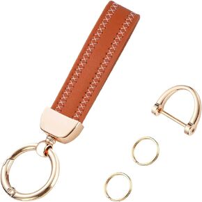 Azurastone Leather Wristlet Keychain,Universal Key Fob Wrist Car Keys Key Chain Lanyard Holder for Men and Women