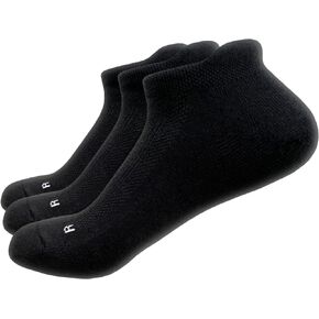 SOL3 Men's All-Day Cushion Socks - Pack of 3 - No Show Athletic Running Performance Ankle Socks