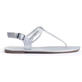 Plaka Rappel Women's Flat Sandals - Stylish and Dressy Womens Thong Sandals with Adjustable Buckle, Comfortable Strappy Rope Summer Sandals