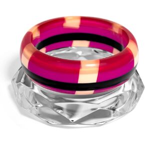 Ever Elation from Purehands Studio is a value set of two - Purple resin Bangle with Diagonal check design and a crystal clear Diaphanous Allure Acrylic Bangle.