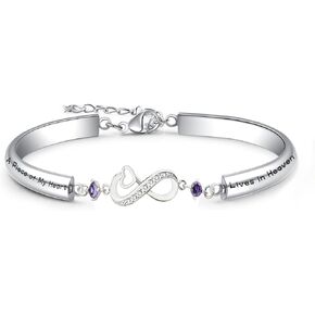 WKXZMTR A Piece of My Heart Lives in Heaven Bracelet Bereavement Gifts Memorial Bracelet Sympathy Gift for Loss Loved One