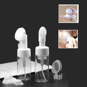 GBSTORE 1 pc 150ml Empty Facial Cleanser Foaming Bottle Mousse Foam Gel Head Wash Brush Foam Bottle Pressure Type Cleansing Milk Beater,Mini Foaming Soap Pump Dispenser